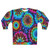 Vibrant tie dye sweatshirt with colorful abstract pattern