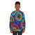 Vibrant tie dye sweatshirt with colorful abstract pattern - women