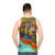 Bumper Boats Unisex Tank Top featuring a shark design - men back