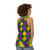 Harlequin patterned unisex tank top for Mardi Gras and New Orleans carnival - women back