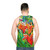 Botanical lilies floral unisex tank top - men back