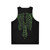 Unisex tank top with a heavy metal skeleton print - Back