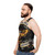 Buffalo Bill Leather Tank Top with Gothic Moth Pattern - men side