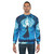 Magical star mage sweatshirt with fantasy galaxy and silhouette design - men
