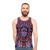 Unisex tie dye tank top with Nicolas Cage third eye design - men