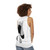 Unisex tank top with manga art featuring Nicolas Brown - women back