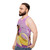 Vaporwave Nicholas Cage Banana Unisex Tank Top - men side