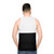 Minimalist black and white unisex tank top - men back
