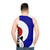 Unisex Mod-Inspired Bullseye Tank Top with Rickenbacker Design - men back