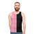 Unisex Half Black, Half Pink Plaid Music Tank Top - men
