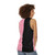 Unisex Half Black, Half Pink Plaid Music Tank Top - women back