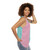 Color Block Half Pink Blue Unisex Tank Top - women side