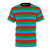 Graphic t-shirt with the flag of Azerbaijan featuring vertical stripes