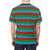 Graphic t-shirt with the flag of Azerbaijan featuring vertical stripes - men back