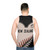 New Zealand Cricket Unisex Black and White Tank Top - men back