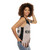 New Zealand Cricket Unisex Black and White Tank Top - women side