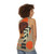 Retro unisex tank top with geometric design - women back