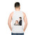 Bridgerton Penelope and Colin Smiling Unisex Tank Top - men back
