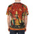 A high-quality t-shirt featuring a beautiful fantasy unicorn in a garden setting with elegant floral designs. - men back