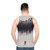 Adventurous unisex tank top featuring a nature-inspired double exposure design - men back