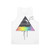 Unisex tank top with breathable fabric, triangle, bird, and night sky design