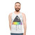 Unisex tank top with breathable fabric, triangle, bird, and night sky design - men
