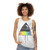 Unisex tank top with breathable fabric, triangle, bird, and night sky design - women