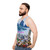 "Never Let Me Go" unisex tank top with contemporary aesthetic - men side