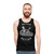 Unisex tank top with skull and typography design - men
