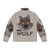 Mr Wolf The Bad Guys Gray Puffer Jacket with movie character design - Back