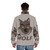 Mr Wolf The Bad Guys Gray Puffer Jacket with movie character design - men back