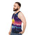 Neon Sunrise Unisex Retro Gaming Tank Top - men side