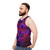 Neon shrooms glow-in-the-dark unisex tank top - men side