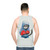 Unisex boxing cat tank top with cute animal pattern design - men back