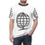 Vibrant world globe graphic printed on a high-quality t-shirt for adventurous travelers - men front