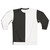 Split black and white sweatshirt featuring a unique half-and-half design