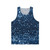 Navy blue glitter simulated tank top