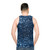 Navy blue glitter simulated tank top - men back