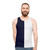 Navy blue and white bicolor unisex tank top - men