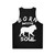 Unisex tank top with a bold lion graphic design - Back