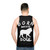 Unisex tank top with a bold lion graphic design - men back