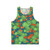 Unisex tank top with a vibrant nasturtium floral design