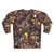 Cosmic Pallasite Sweatshirt featuring a pattern of space rocks and meteorites - Back