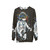 Cosmic Guitar Sweatshirt featuring an astronaut playing an air guitar in space - hanging