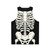 Unisex punk skeleton tank top with ribcage design - Back