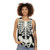 Unisex punk skeleton tank top with ribcage design - women