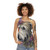 Bohemian Irish Wolfhound Floral Watercolor Tank Top - women
