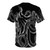Minimalist black and white line art design of an octopus on a t-shirt - Back
