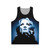 Blue unisex tank top