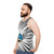 Retro gaming blue tank top with Mario Kart design - men side